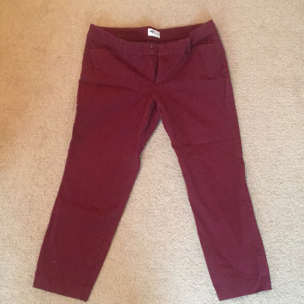 Wine colored pixie pants